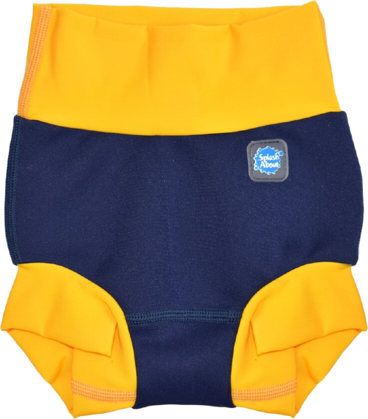 Svømmebleie - Happy Nappy Ny - UV50+ - Navy/Gul - - 3-6 md - Svømmebleie