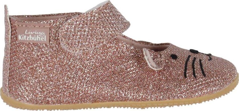 Ballerinasko - Rosa Glitter m. Kat - - 20 - Tøfler