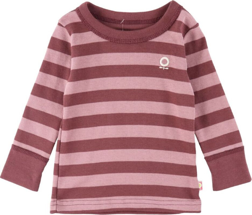 Genser - Mørkrosa m. Striper - - 68 - Genser