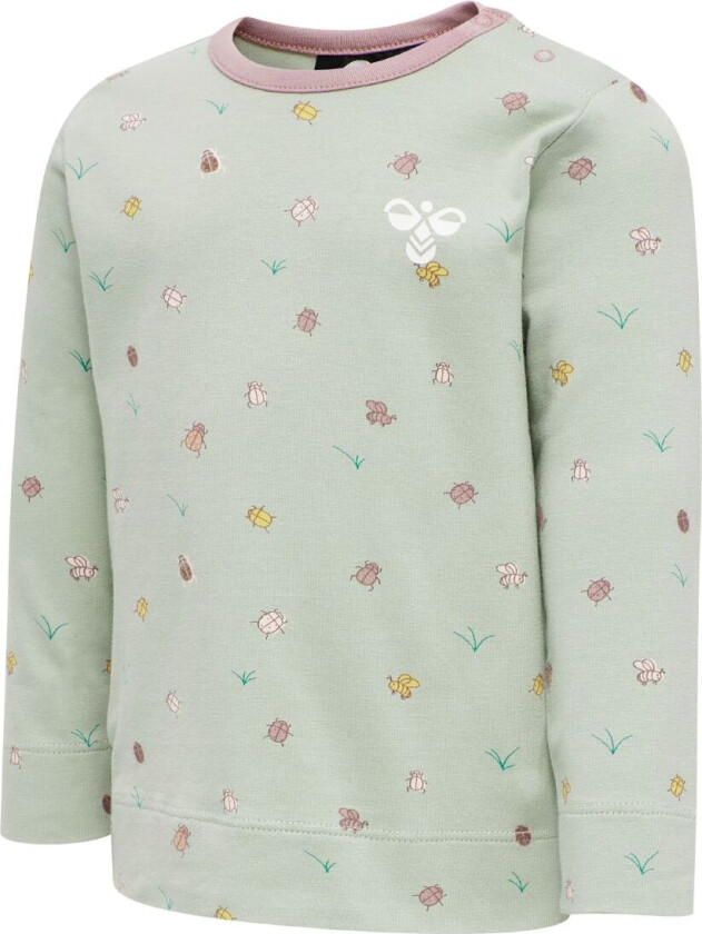 Genser - hmlElla - Støvet Grønn m. Insekter - - 56 - Genser