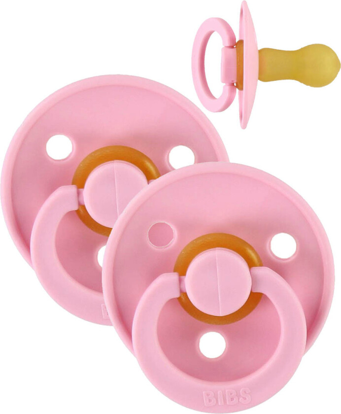 Colour Smokker - Str. 2 - 2-pack - Rund - Baby Pink - - 6-18 md - Smokk