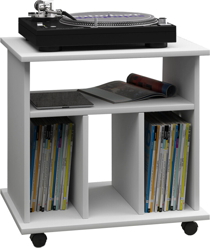 Retal hylle retro til -plater 4 hyller hvit.