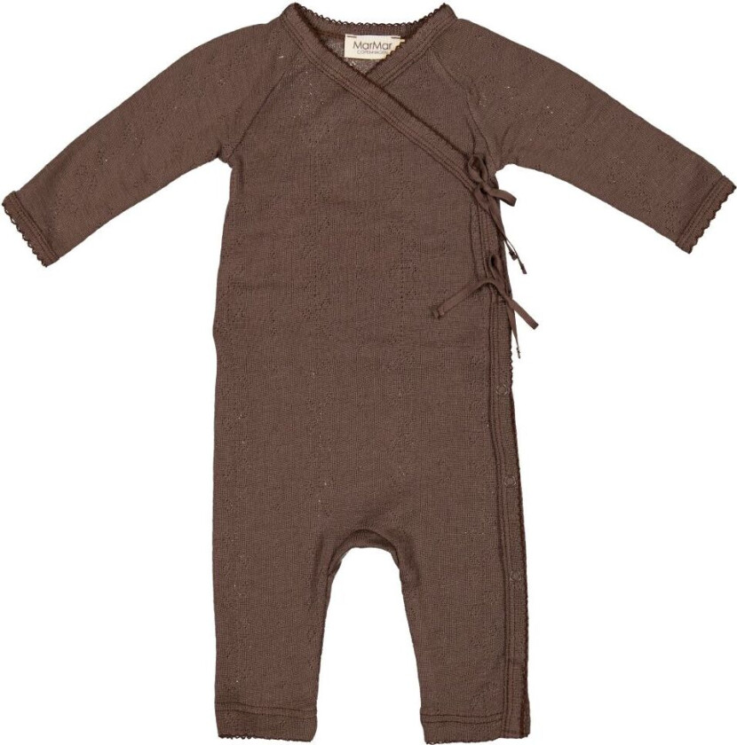 Slå-Om-Jumpsuit - Ull - Pointelle - Rula - Terre - - 44 - Jumpsuit