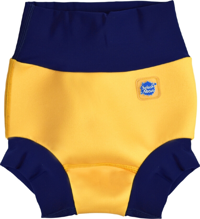 Svømmebleie - Happy Nappy Ny - UV50+ - Gul/Navy - - 1-2 år (80-92) - Svømmebleie