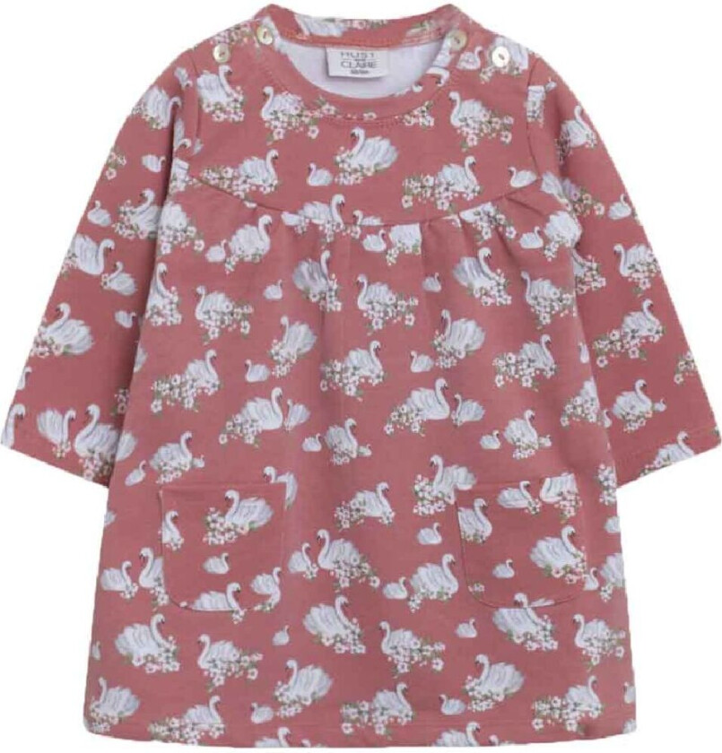 Kjole - Kara - Rosa m. Svaner - - 62 - Kjole