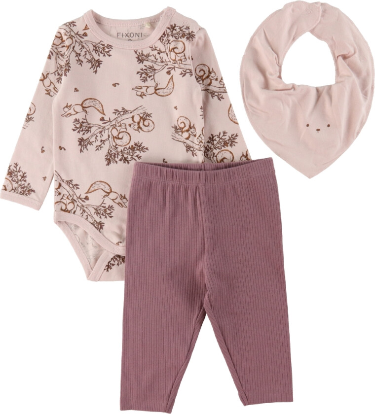 Sett - Leggings/Siklesmekke/Body L/æ - Hushed Violet - - 56 - Langermet Body