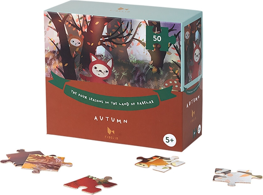 Puslespill - 50 Brikker - Fire årstider - Høst - - OneSize - Puslespill