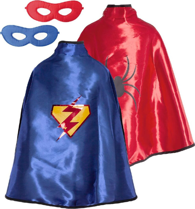 Kostymer - Reversibelt eventyr - Rød/Blå - - 5-6 år (110-116) - Kostymer