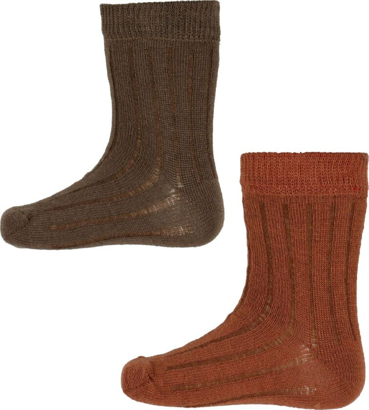 Sokker - 2-pack - Cocoa Brown - - 31/34 - Sokker