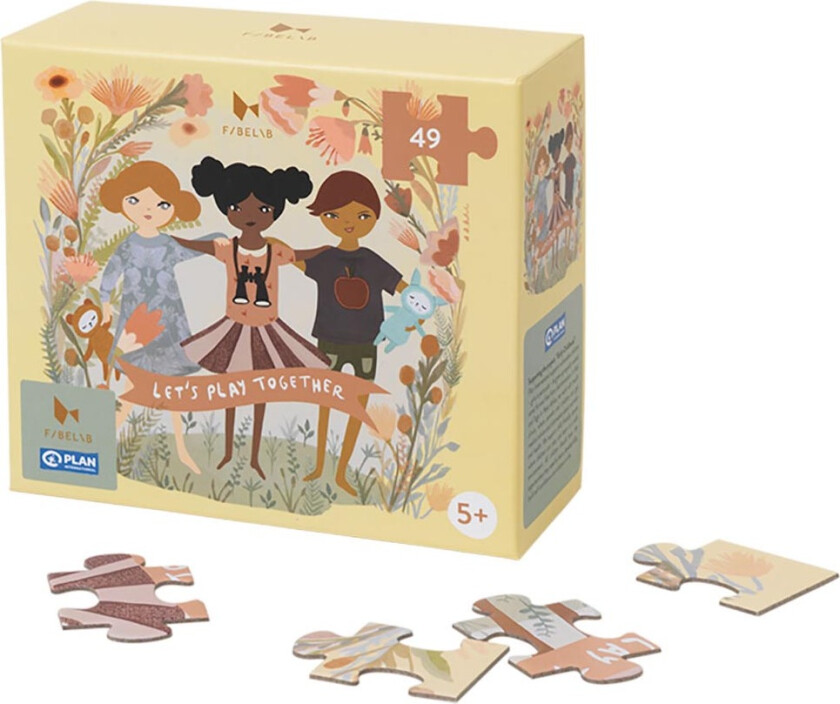 PLAN International x Fabelab Puslespill - 49 Brikker - La oss Pl - Fabelab - OneSize - Puslespill