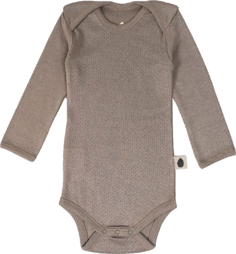 Body L/æ - Pointelle Dot - Sopp - - 1 år (80) - Langermet Body