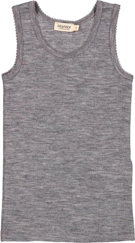 Undertrøye - Ull - Pointelle - Tavi - Grey Melange - - 5 år (110) - Undertrøye