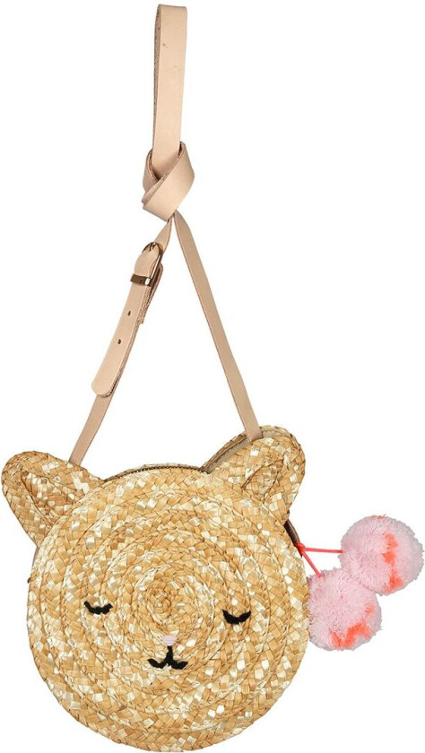 Skulderveske - Halm m. Kat - - OneSize - Skulderveske