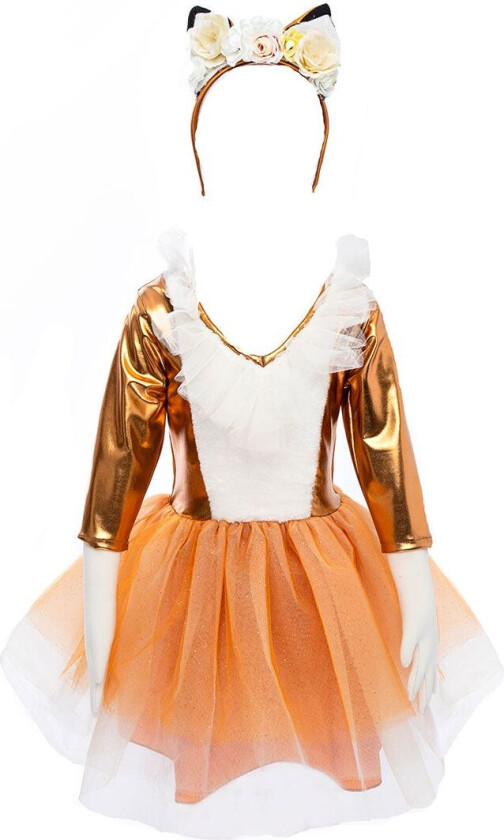 Kostymer - Prinsessekjole Fox - Oransje - - 7-8 år (122-128) - Kostymer
