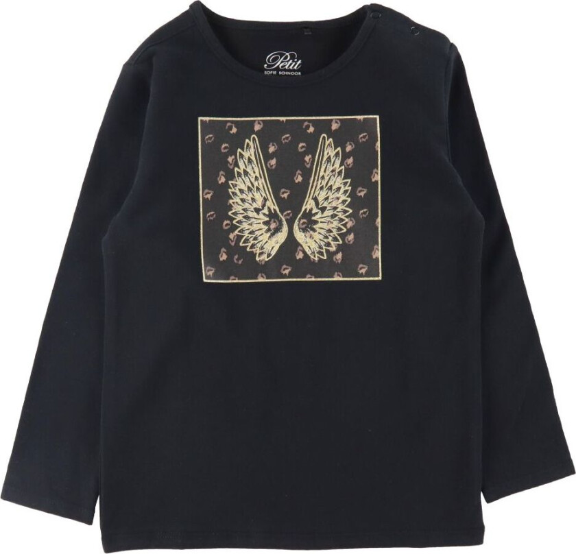 Petit By Sofie Schnoor Genser - Elenor - Svart m. Vinger - Sofie Schnoor - 68 - Genser