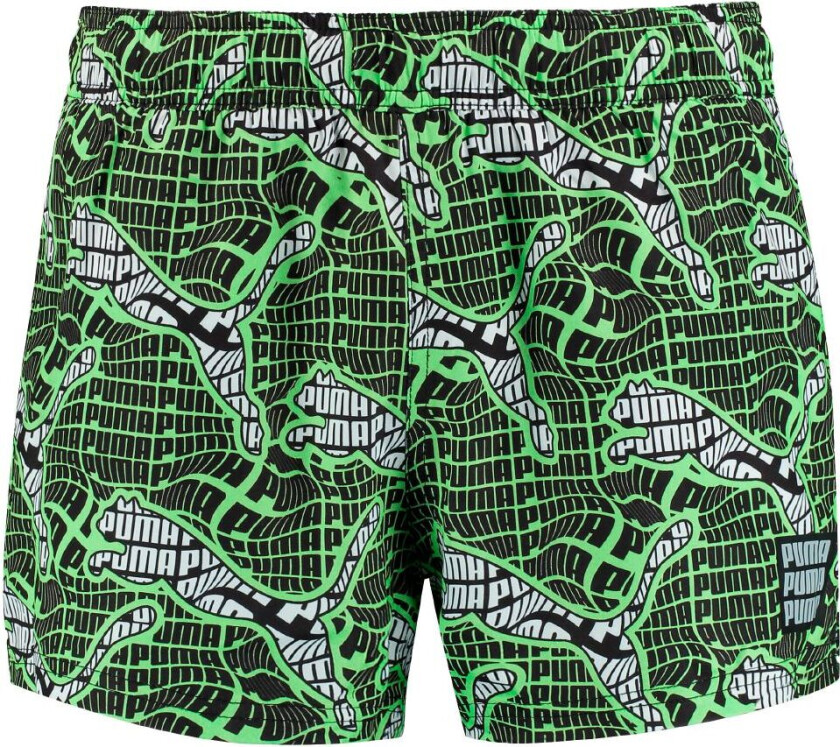 Badeshorts - Grønn m. Trykk - - S - Small - Badetøy