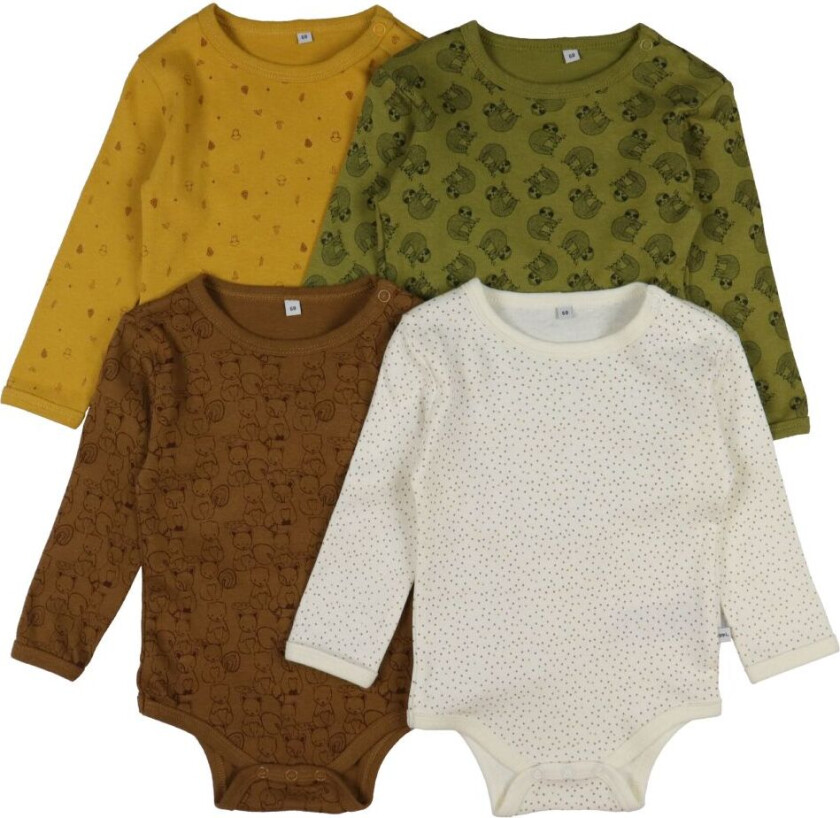 Bodyer L/æ - 4-pack - Tinsel - - 1 år (80) - Langermet Body