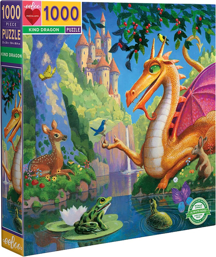 Puslespill - 1000 Brikker - Kind Dragon - - OneSize - Puslespill