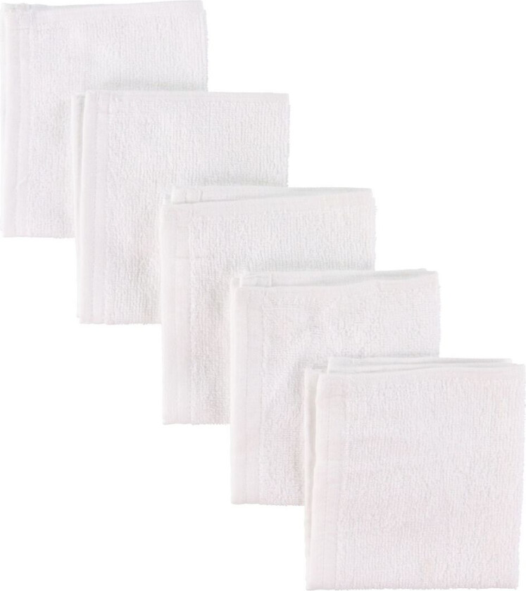 Vaskeklut - 5 stk. - Hvit - - OneSize - Vaskeklut