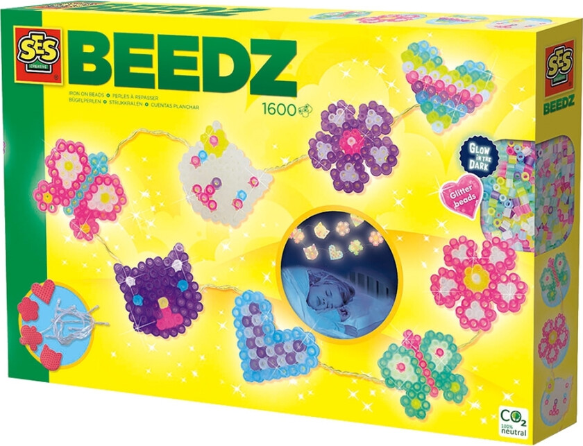 Påstrykningsperlesett - 1600 stk. - Lys krans - - OneSize - Perler