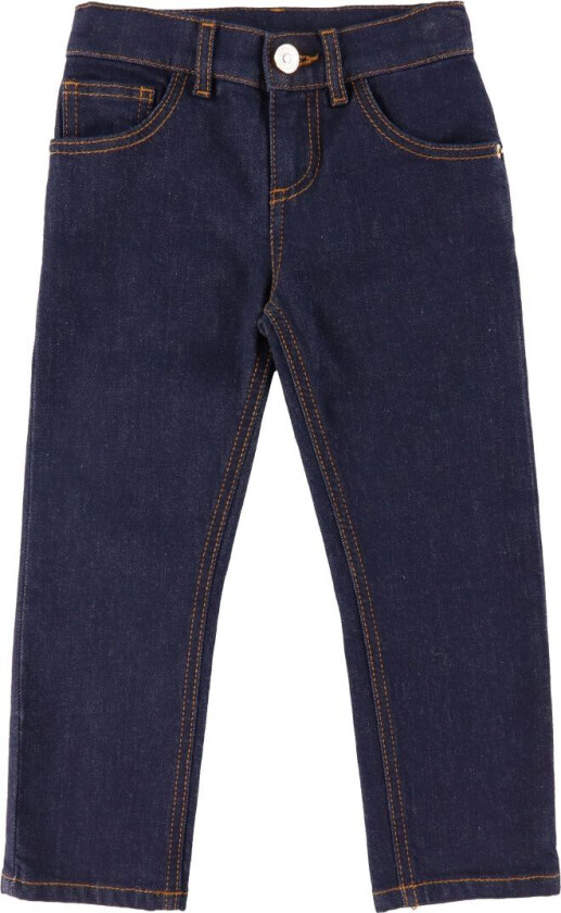 Jeans - Medusa Trykk - Blå m. Gull - - 8 år (128) - Jeans