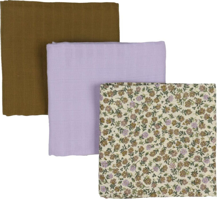 Gulpeklut - 3-pack - 70x60 - Flower Syrin/Lilla - - OneSize - Gulpeklut