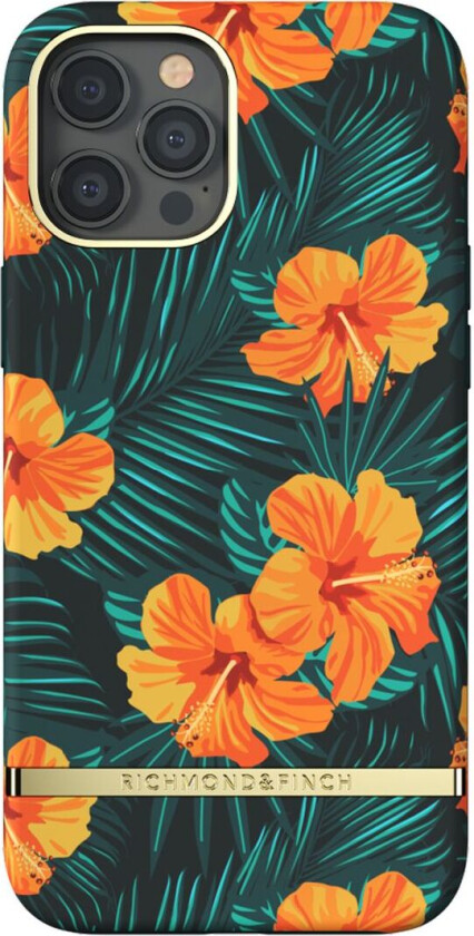 Deksel - iPhone 12 Pro Max - Oransje Hibiscus - - OneSize - Trekk