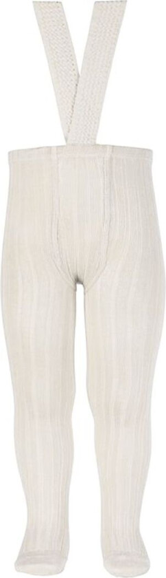 Strømpebukser m. Seler - Rib - Beige - - 6-12 md - Strømpebukser