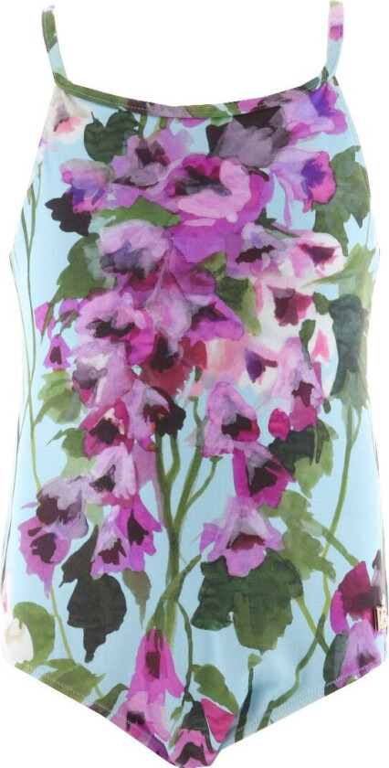 Badedrakt - Renessanse - Blå/Rosa Blomster - - 12-18 md - Badetøy