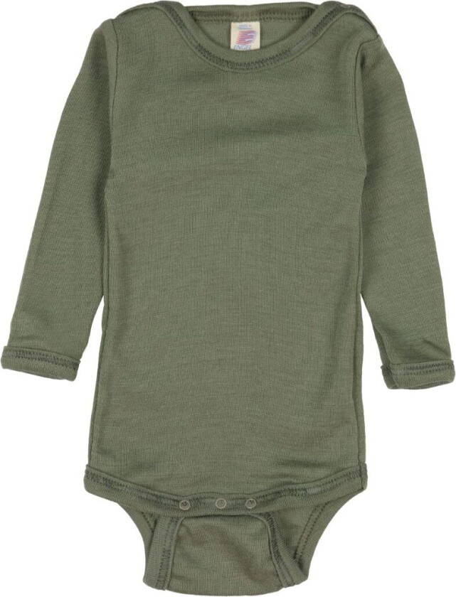 Body L/æ - Ull/Silke - Olive - - 62/68 - Langermet Body