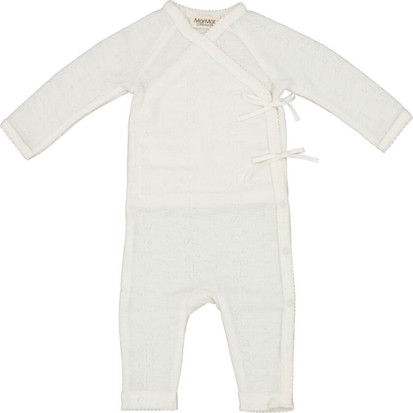 Slå-Om-Jumpsuit - Ull - Pointelle - Rula - Natural - - 62 - Jumpsuit