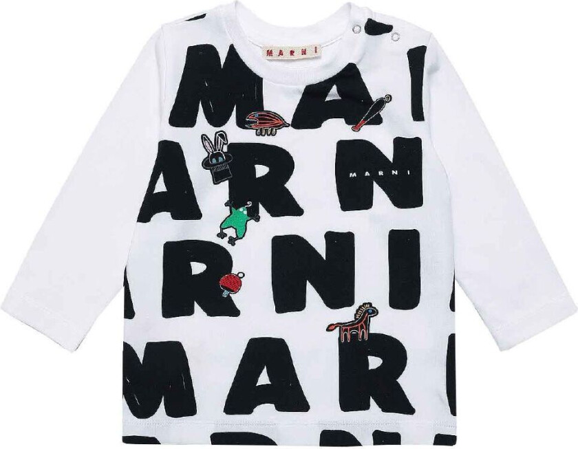 Genser - Hvit m. AOP Logo - - 68 - Genser