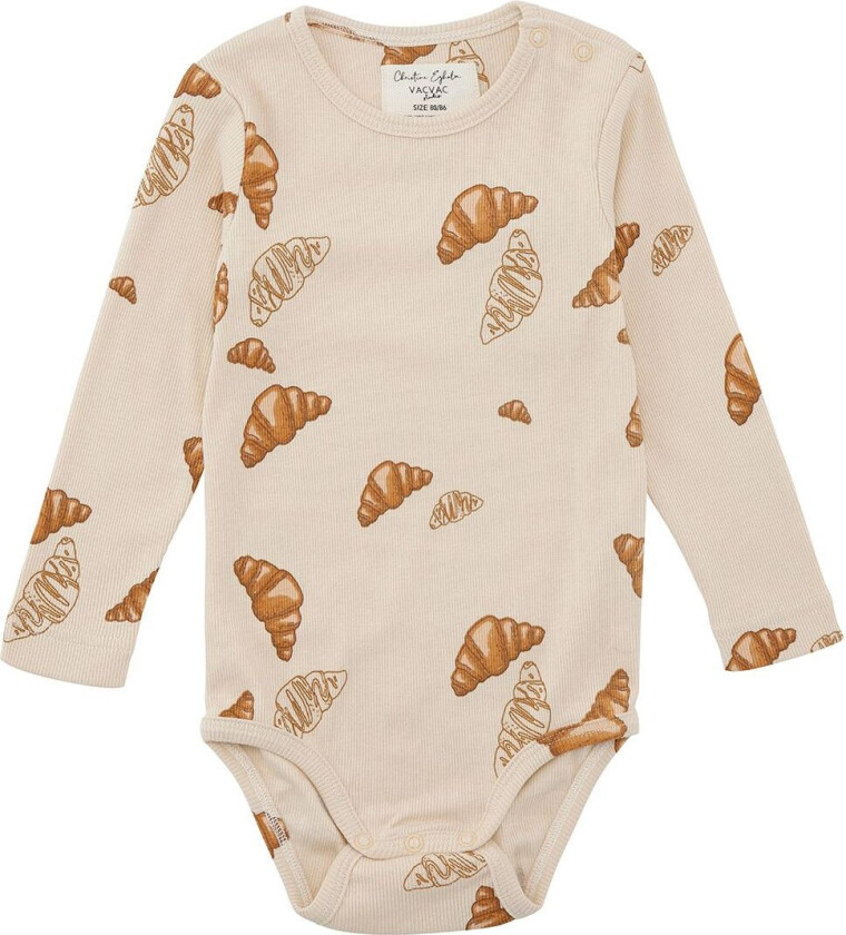 Body L/æ - Rib - Kurt - BIG Croissant Love - - 1-1½ år (80-86) - Langermet Body