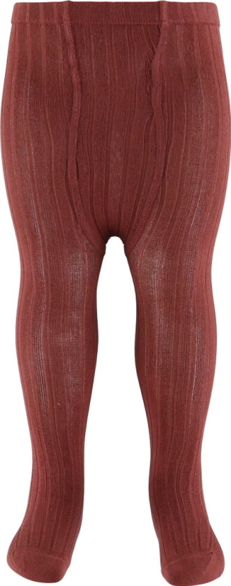 Strømpebukser - Rib - Rustrød - - 11-12 år (146-152) - Strømpebukser