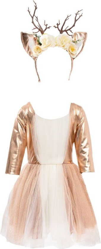 Kostymer - Prinsessekjole Hjort - Fersken - - 7-8 år (122-128) - Kostymer