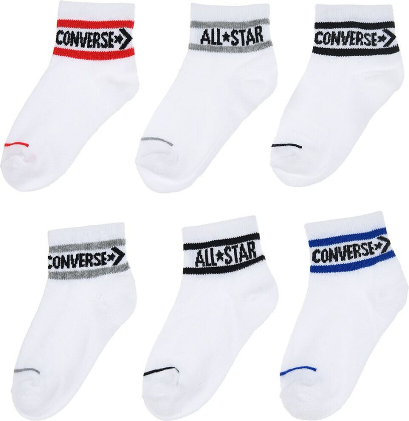 Sokker - 6-pack - Kvartal - Hvit m. Trykk - - 37/40 - Sokker