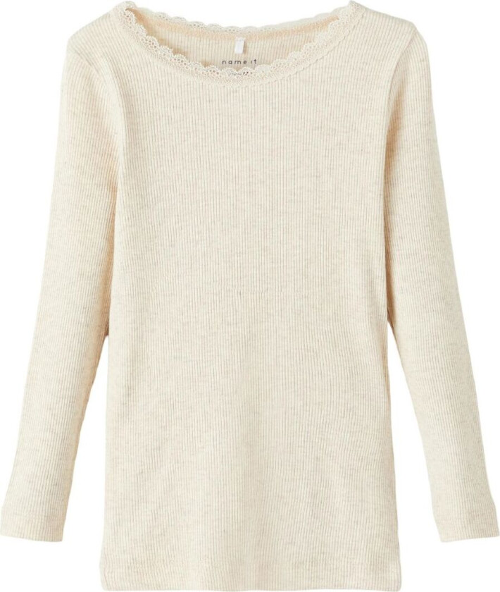 Genser - Rib - Noos - NmfKab - Peyote Melange - - 6 år (116) - Genser