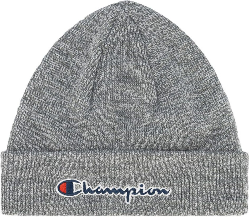 Lue - Strikk - Junior - 2-lags - Grå Melert - - OneSize - Lue