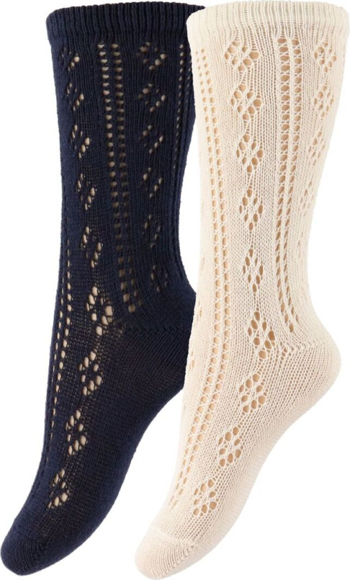 Sokker - 2-pack - Krem/Navy - - 31/34 - Sokker