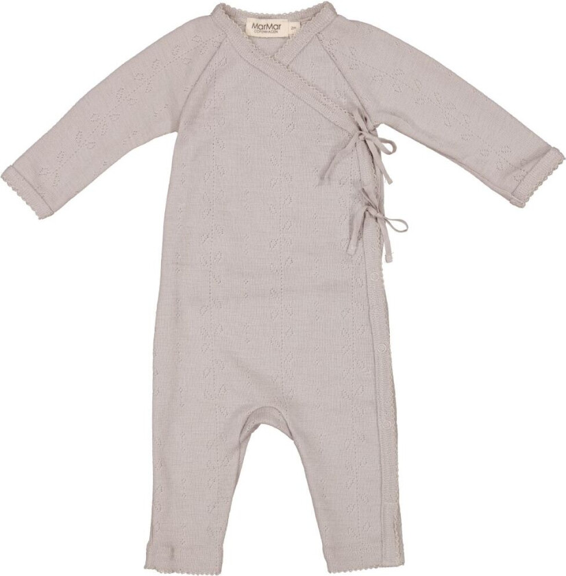 Slå-Om-Jumpsuit - Ull - Pointelle - Rula - Soft Dove - - 44 - Jumpsuit