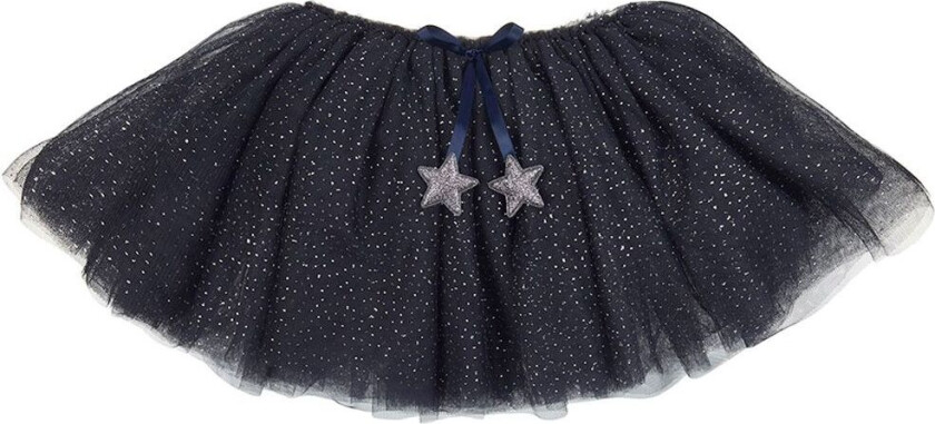 Tyllskjørt - Navy m. Stjerner og Sølv Prikker - - OneSize - Kostymer