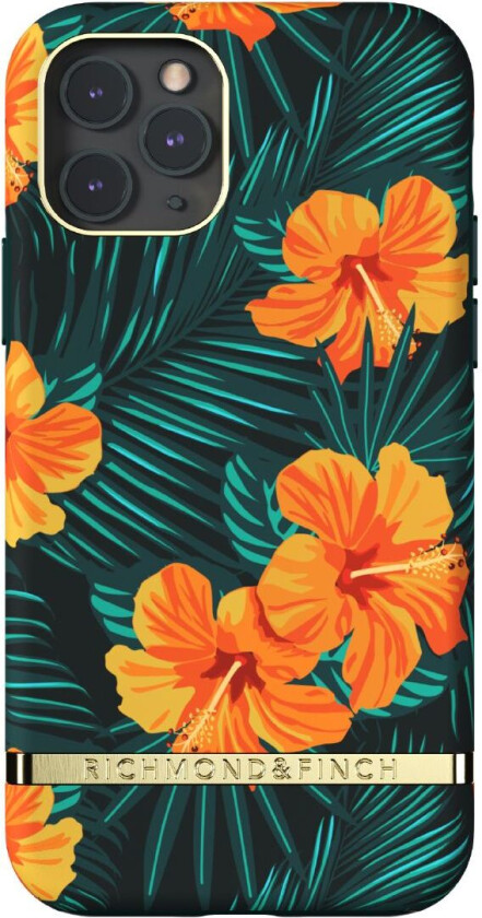 Deksel - iPhone 11 Pro - Oransje Hibiscus - - OneSize - Trekk