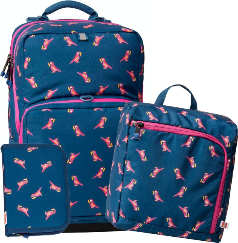 LEGO® Skolesekk m. Gymbag/Penal - Papegøye - Blå - LEGO® Tasker - OneSize - Skolesekk