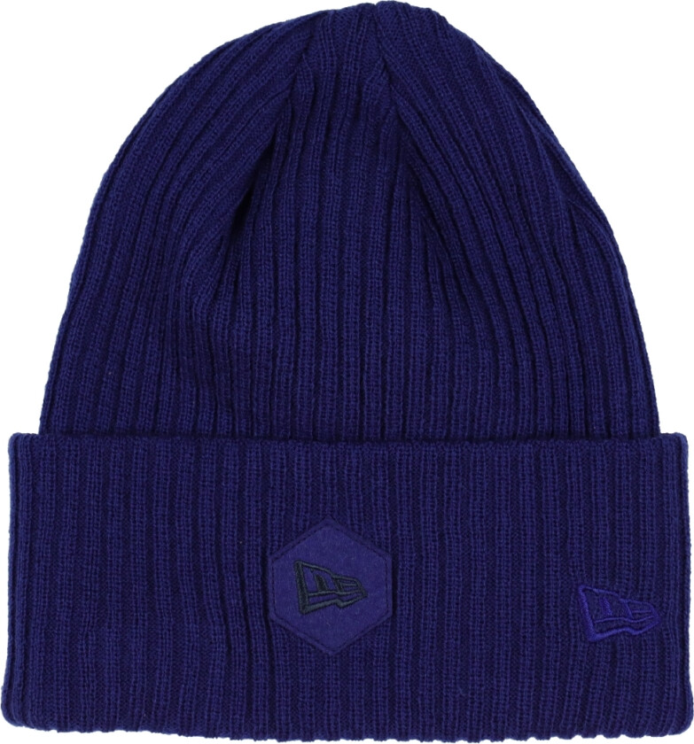 Lue - Ribbet mansjett - Blå - - OneSize - Lue