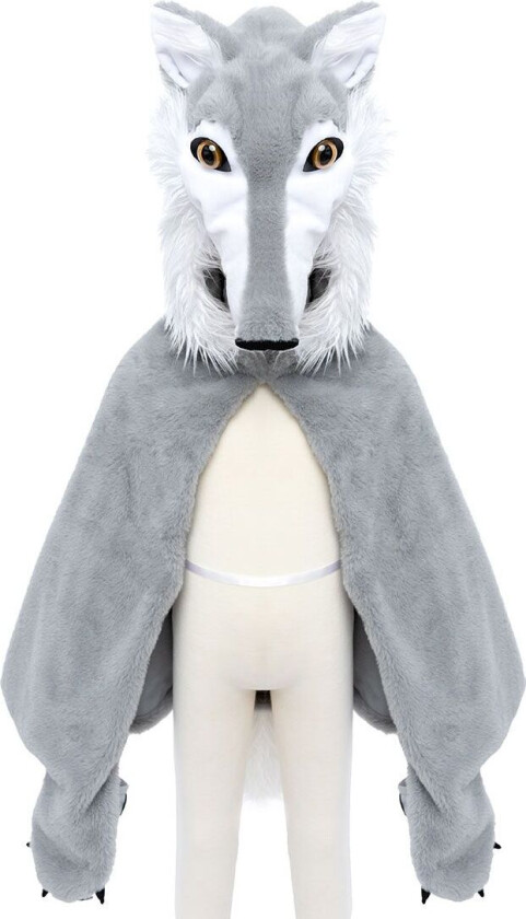 Kostymer - Cloak Wolf - Grå - - 4-6 år (104-116) - Kostymer