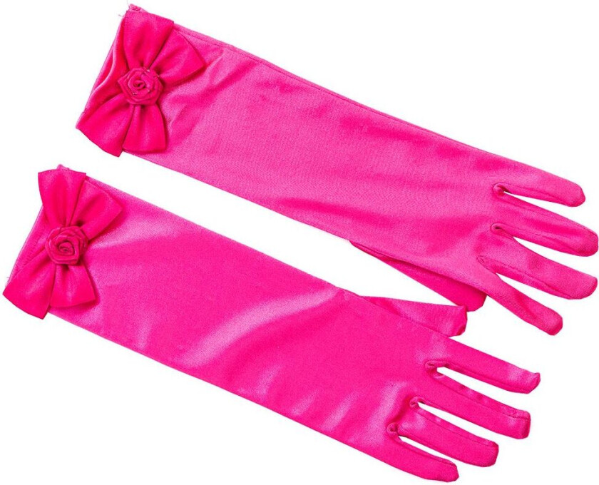 Kostymer - Prinsessehansker - Dark Rosa - - OneSize - Kostymer