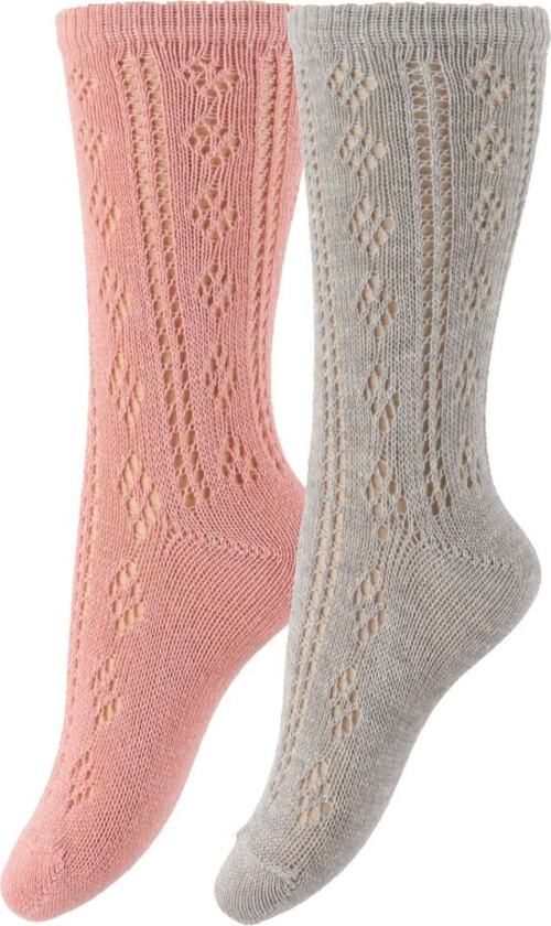 Sokker - 2-pack - Grå/Rosa - - 19/22 - Sokker