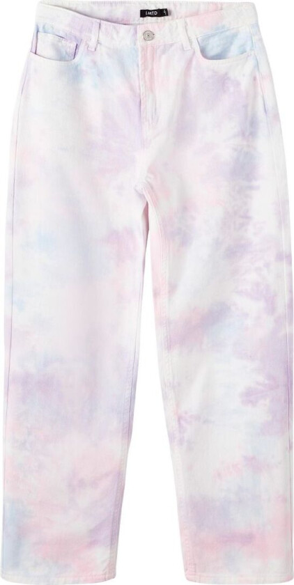Bukser - NlfTieizza - White Alyssum/Tie Dye - - 16 år (176) - Jeans