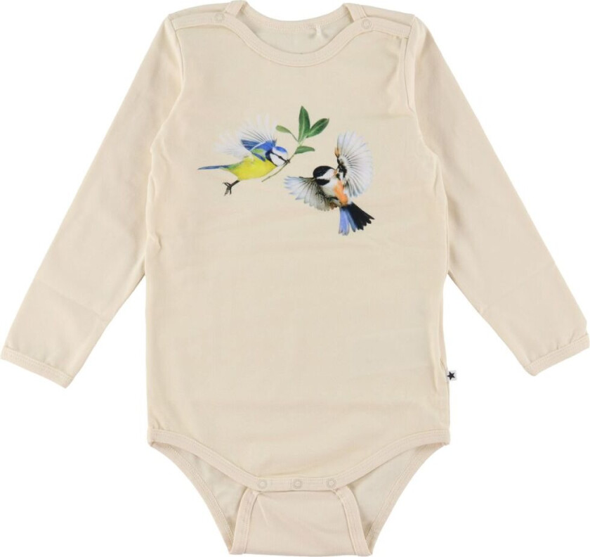 Body L/æ - Foss - Fredelig Birds - - 68 - Langermet Body