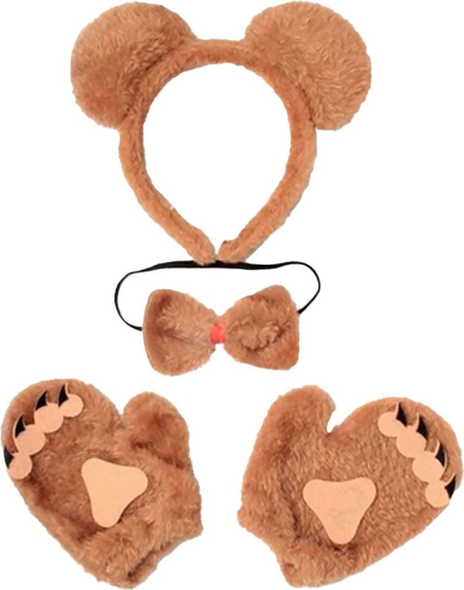 Kostymer - Hårbøyle/Hansker/Sløyfe - Bjørn - - OneSize - Kostymer